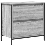 2 Piece Bathroom Furniture Set Grey Sonoma Engineered Wood 3328367