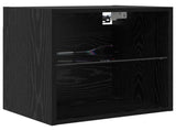 TV Wall Units with LED with LED 5 pcs Black Oak Engineered Wood 3402961