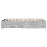 Bed Frame with Drawers without Mattress Concrete Grey 140x190 cm 3280401