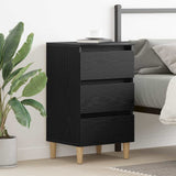 Bedside Cabinet Black Oak 40 x 35 x 69 cm Engineered Wood 862578