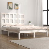 Bed Frame without Mattress White 140x190 cm Solid Wood Pine 3104459