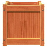 Garden Planter Wax Brown 40x40x40 cm Solid Wood Pine 837408