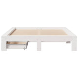 Bed Frame without Mattress White 140x190 cm Solid Wood Pine 3309012