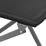 Folding Outdoor Chairs 4 pcs Black Steel and Textilene 318767