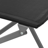 Folding Outdoor Chairs 4 pcs Black Steel and Textilene 318767