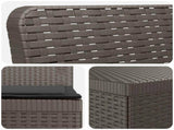 3-Seater Garden Sofa with Cushions Rattan Look PP Light Grey 3443831