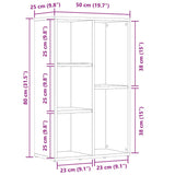 Book Cabinet Old Wood 50x25x80 cm Engineered Wood 855780