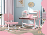 Height Adjustable Kids Desk and Chair Set, Children School Study Desk with Tiltable Desktop, Reading T3398P347977