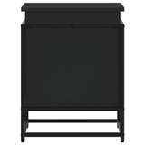 Storage Box with Lid Black 40x40x51.5 cm Engineered Wood 848789