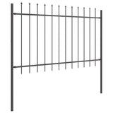 Garden Fence Grey 5.1 x 1.2 m Powder-coated steel 3334051