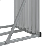 Log Holder Light Grey 300x45x100 cm Galvanised Steel 364556