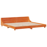 Bed Frame without Mattress Wax Brown 180x200 cm Super King Solid Wood Pine 3323682