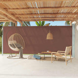 Patio Retractable Side Awning 220x600 cm Brown 317981