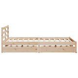 Bed Frame without Mattress 140x190 cm Solid Wood Pine 3301532