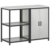 Kitchen Storage Set HATTEM 2 pcs Silver Galvanised Steel 3392692