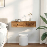 Wall Shelf with Drawers Old Wood 80x31x17 cm Engineered Wood 859957