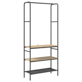Clothes Rack Sonoma Oak 77 x 30 x 171 cm Engineered Wood 868464