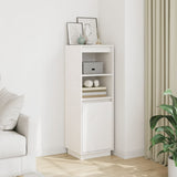 Highboard White 37x34x110 cm Solid Wood Pine 813516