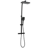 Dual Head Shower Set with Mixer and Hose Black Brass 4013454