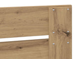 Bed Frame Artisian Oak 140 x 190 cm Solid Pine Wood 3411751
