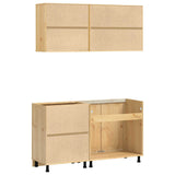Cabinet with Shelf SKI 4 pcs Honey Brown Solid Pine Wood 3392644