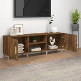 TV Cabinet Smoked Oak 150x30x50 cm Engineered Wood 817501