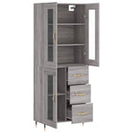Highboard Grey Sonoma 69.5x34x180 cm Engineered Wood 3198583