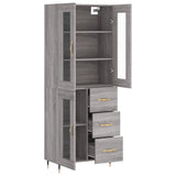 Highboard Grey Sonoma 69.5x34x180 cm Engineered Wood 3198583