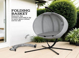 Hanging Egg Chair Outdoor Indoor Garden Swing Chair with Folding Basket, Garden Hanging Chair with T3398P328457