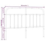 ZNTS Metal Headboard White 150 cm 352661