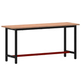 Workbench 180x55x81.5 cm Solid Wood Beech and Metal 3188906