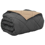 Summer Duvet Anthracite and Taupe 220 x 240 cm Microfiber 42025425