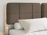 Bed Frame with Upholstered Headboard Taupe 120 x 190 cm 877997