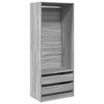 Wardrobe Grey Sonoma 80x50x200 cm Engineered Wood 3307752