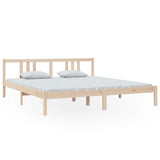 Bed Frame without Mattress Solid Wood 180x200 cm Super King Super King Size 814899