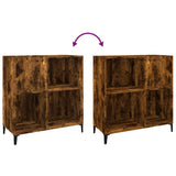 Record Cabinet Smoked Oak 84.5x38x89 cm Engineered Wood 832002
