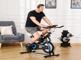Stationary Exercise Bike, 8kg Flywheel Indoor Cycling Workout Fitness Bike, Adjustable Resistance T3398P376853