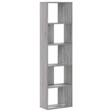 Bookcase 5-Tier Grey Sonoma 45x23.5x162.5 cm Engineered Wood 852785