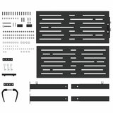 Garden Gate with Lock Black 110 x 105 cm Powder-Coated Steel 42015899
