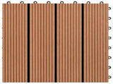 Decking Tile 22 pcs Brown 30 x 30 cm WPC 3444827