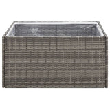 Garden Planter Grey 80x80x40 cm Poly Rattan 319175