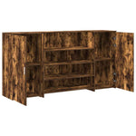 Reception Desk Smoked Oak 200x50x103.5 cm Engineered Wood 3324182