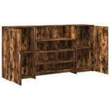 Reception Desk Smoked Oak 200x50x103.5 cm Engineered Wood 3324182