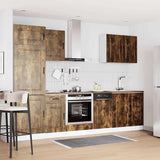 7 Piece Kitchen Cabinet Set Kalmar Smoked Oak Engineered Wood 3314766