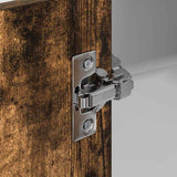 Hanging Cabinet Smoked Oak and White 57 x 57 x 80 cm 884294