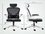 Executive Office Chair, Ergonomic Mesh High Back Desk Chair with Flip-up Armrest, Rotatable T3398P342436