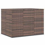 Garden Cushion Box PE Rattan 145x100x103 cm Brown 317230