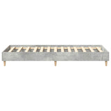 Bed Frame No Mattress Concrete Grey 75x190 cm Small Single Engineered Wood 861096