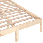 ZNTS Bed Frame without Mattress Solid Wood Pine 120x200cm 810425