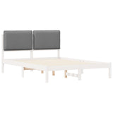Bed Frame with Upholstered Headboard Light Grey 140 x 190 cm 877848